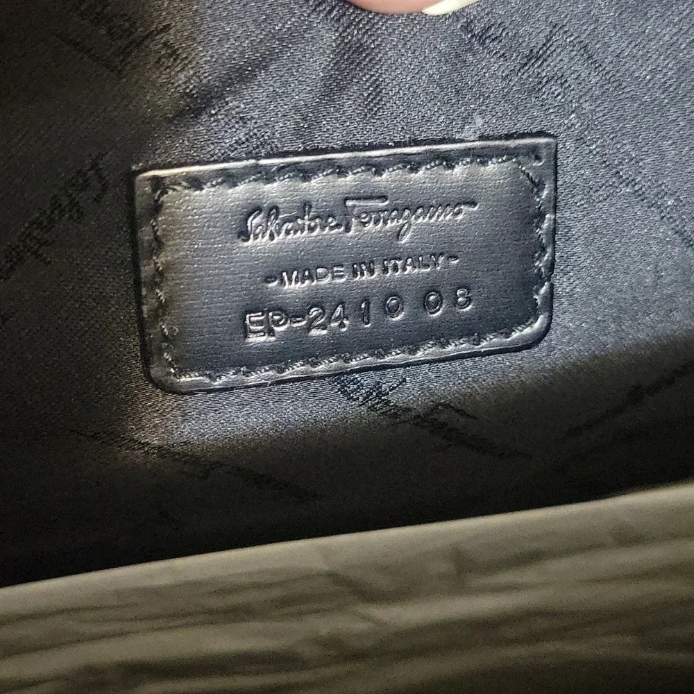 Salvatore Ferragamo Black Leather Briefcase - Picture 10 of 11